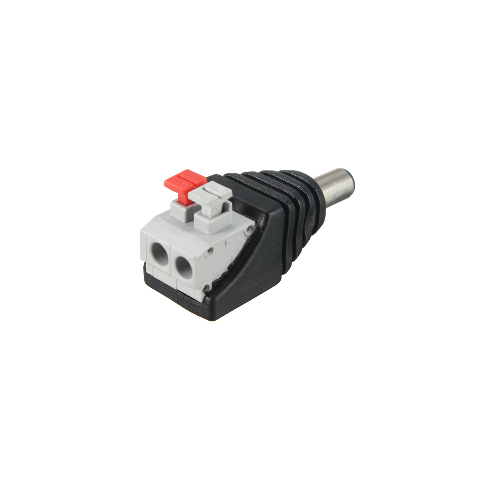 Conector de alimentare tata, 12V, cu terminal rapid - 1