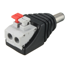 Conector de alimentare tata, 12V, cu terminal rapid - 1