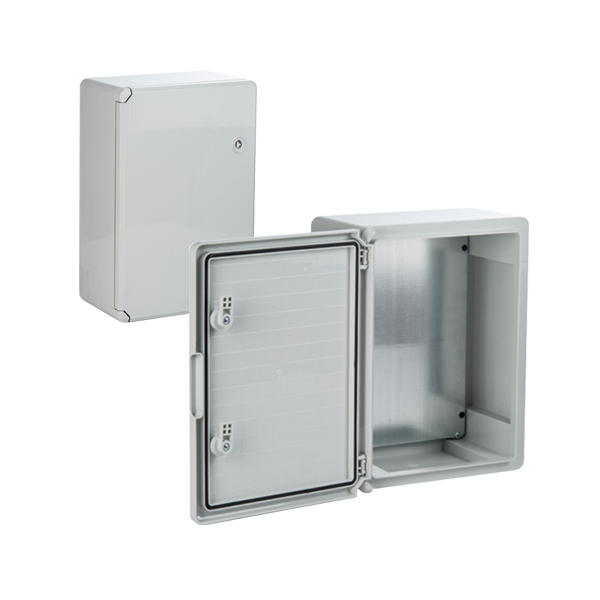 Cutie distributie IP65 din ABS gri, usa mata, placa metalica, 400x500x175 mm - 3