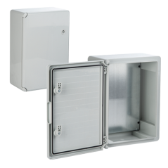 Cutie distributie IP65 din ABS gri, usa mata, placa metalica, 400x500x175 mm - 3