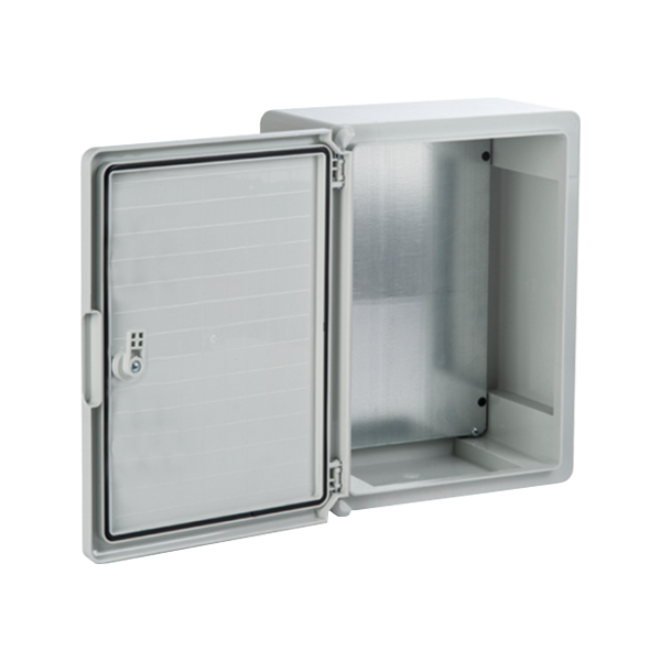 Cutie distributie IP65 din ABS gri, usa mata, placa metalica, 200x300x130 mm - 2