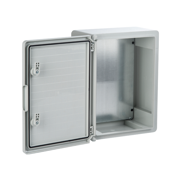 Cutie distributie IP65 din ABS gri, usa mata, placa metalica, 350x500x190 mm - 2