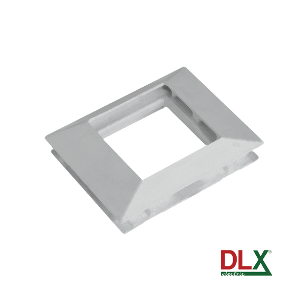 Rama alba simpla pentru aparataj 45x45 mm (2 module) - DLX DLX-102-11 - 1