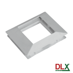 Rama alba simpla pentru aparataj 45x45 mm (2 module) - DLX DLX-102-11 - 1