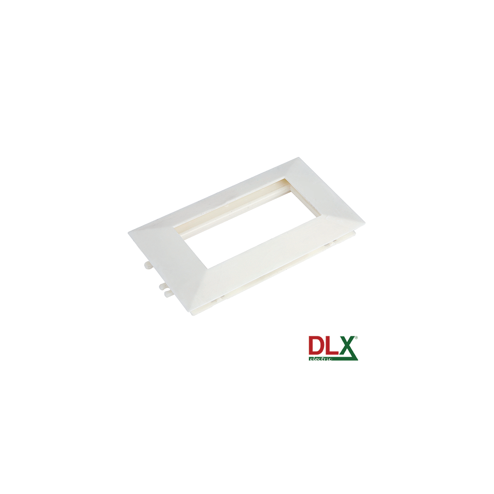Rama alba dubla pentru aparataj 45x45 mm (4 module) - DLX DLX-102-12 - 1