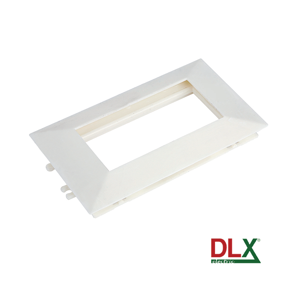 Rama alba tripla pentru aparataj 45x45 mm (6 module) - DLX DLX-102-13 - 1