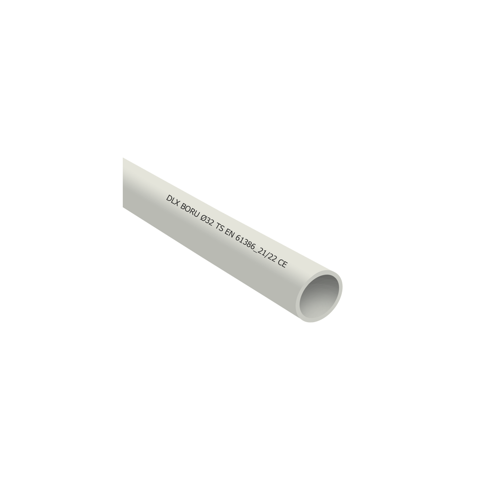 Tub PVC rigid D20, 750N, Halogen free, 3m - DLX TRP-802-20 - 1