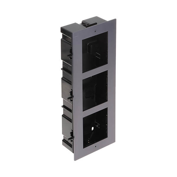 Rama montaj ingropat, 3 module, pentru Interfon modular - HIKVISION DS-KD-ACF3 - 1
