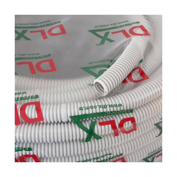 Tub flexibil (copex) D20, Halogen free, ignifug, cu fir tragere, rola 100 metri - DLX CRP-869-20 - 1