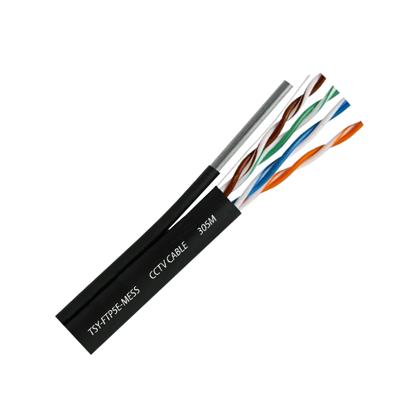 Cablu FTP autoportant, cat 5E, CUPRU 100%, 305m, negru TSY-FTP5E-MESS - 1