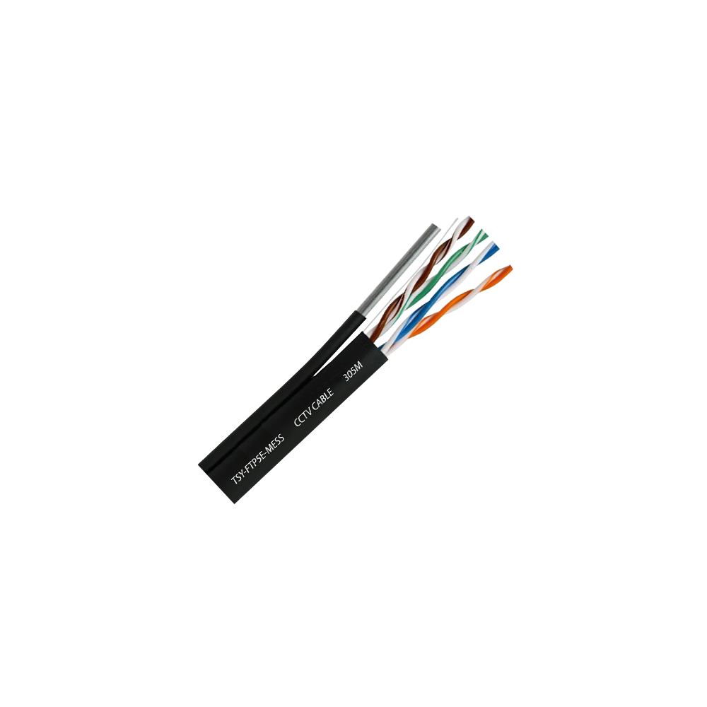 Cablu FTP autoportant, cat 5E, CUPRU 100%, 305m, negru TSY-FTP5E-MESS - 1