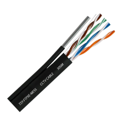 Cablu FTP autoportant, cat 5E, CUPRU 100%, 305m, negru TSY-FTP5E-MESS - 1