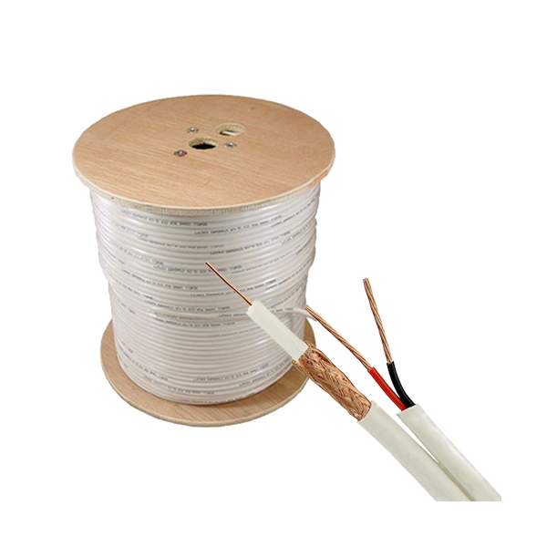 Cablu coaxial RG59 + alimentare 2x0.75, 305m, alb TSY-RG59+2X0.75-W - 1