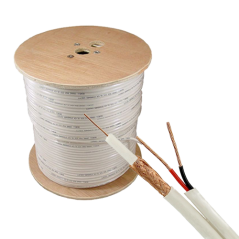 Cablu coaxial RG59 + alimentare 2x0.75, 305m, alb TSY-RG59+2X0.75-W - 1