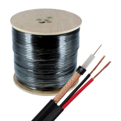 Cablu coaxial RG59 + alimentare 2x0.75, 305m, negru TSY-RG59+2X0.75-B - 1
