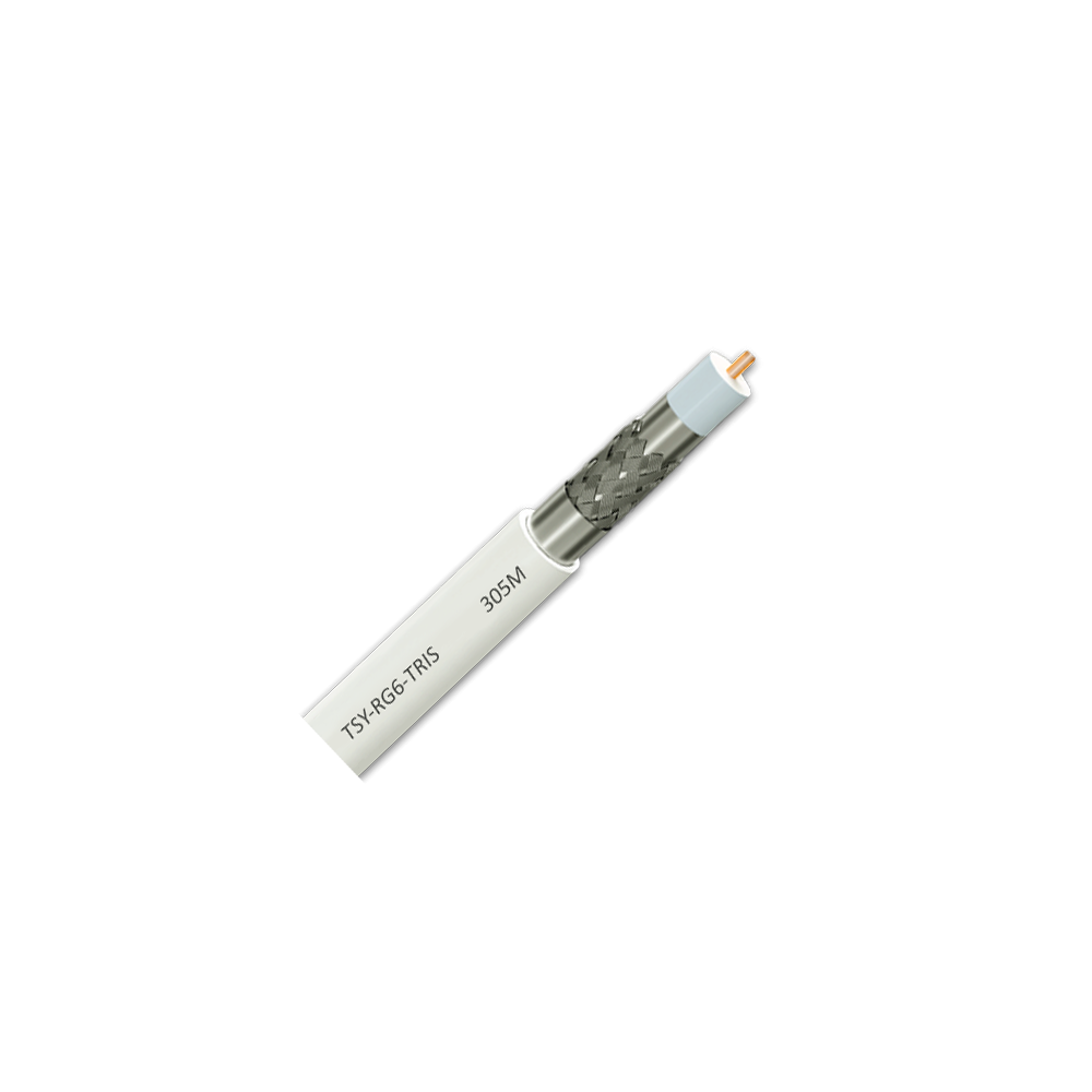 Cablu coaxial RG 6 TRISHIELD, 305m, alb TSY-RG6-TRIS - 1