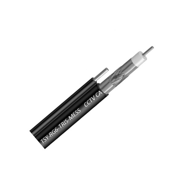 Cablu Coaxial RG6 TRISHIELD autoportant, 305m, negru TSY-RG6-TRIS-MESS - 1