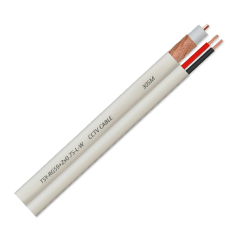 Cablu coaxial RG59 + alimentare 2x0.75, 100m, alb TSY-RG59+2X0.75-L-W - 1