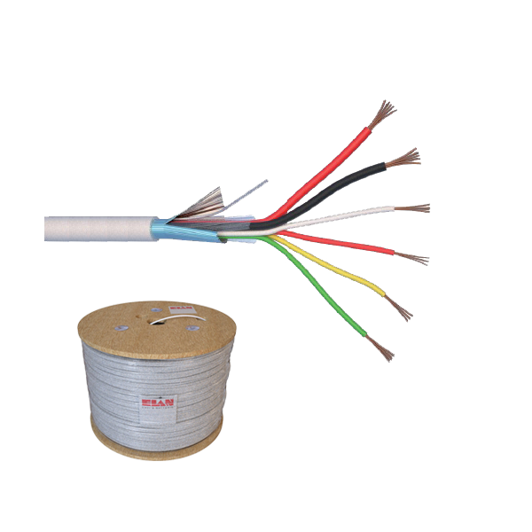 Cablu de alarma 6 fire ecranate + alimentare 2x0.75, cupru integral, 500m 6CUEF+2x0.75-T - 1