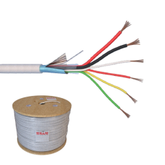 Cablu de alarma 6 fire ecranate + alimentare 2x0.75, cupru integral, 500m 6CUEF+2x0.75-T - 1