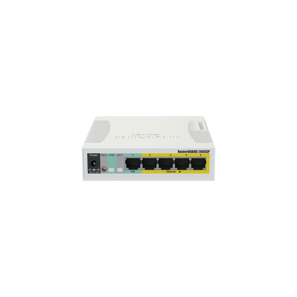 Smart Switch 5 x Gigabit (4 x PoE), 1 x SFP - Mikrotik CSS106-1G-4P-1S - 1