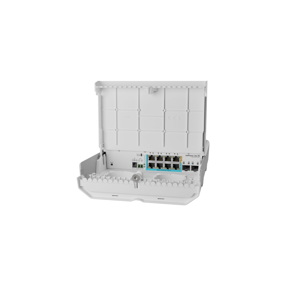 Smart Switch outdoor, 8 x Gigabit (7 PoE in), 2 x SFP+ 10Gbps - Mikrotik CSS610-1Gi-7R-2S+OUT - 1