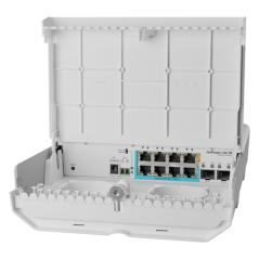 Smart Switch outdoor, 8 x Gigabit (7 PoE in), 2 x SFP+ 10Gbps - Mikrotik CSS610-1Gi-7R-2S+OUT - 1