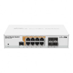 Management Switch, 8 x Gigabit cu PoE-out, 4 x SFP - Mikrotik CRS112-8P-4S-IN - 1