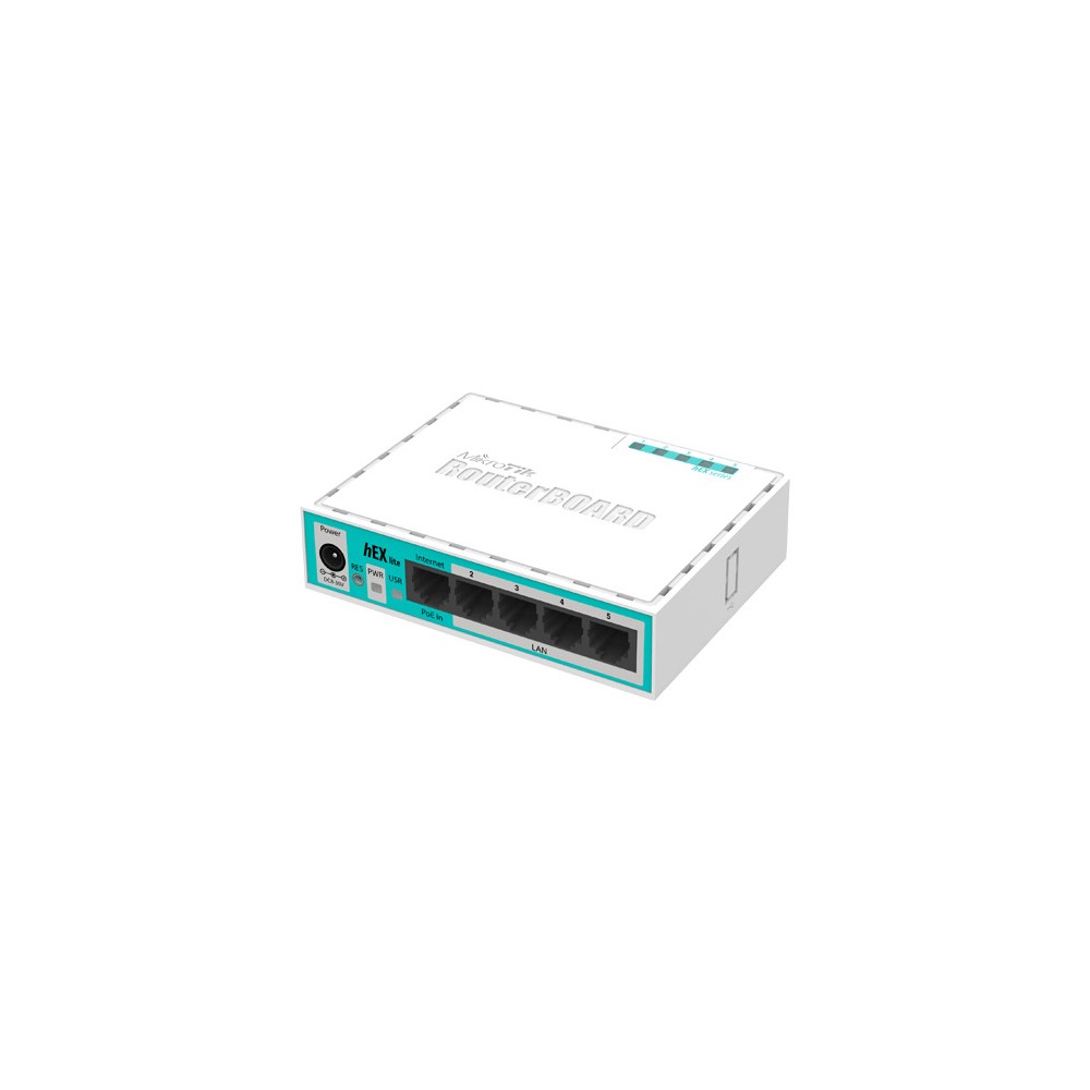 Router hEX Lite, 5 x Fast Ethernet, RouterOS L4 - Mikrotik RB750r2 - 1