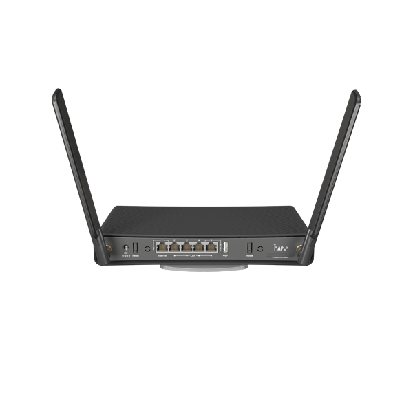 hAP acÂ³, 5 x Gigabit, 1 x PoE, 802.11b/g/n 2.4Ghz, 802.11ac 5Ghz, antene externe 3dBi 2.4GHz, 5.5 - 1