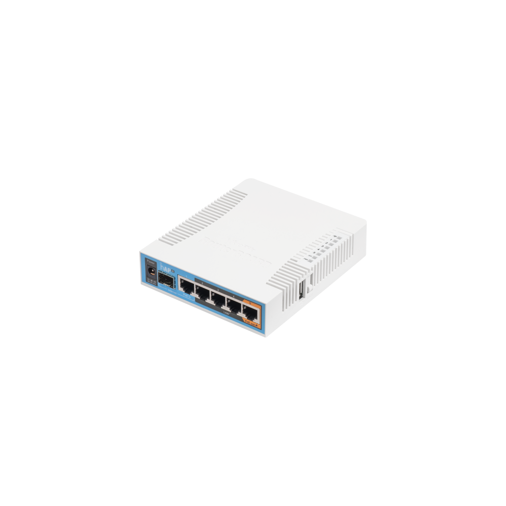 hAP ac, 5 x Gigabit, 802.11b/g/n 2.4Ghz, 802.11ac 5GHz, SFP, USB - MikroTik RB962UiGS-5HacT2HnT - 1