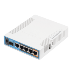 hAP ac, 5 x Gigabit, 802.11b/g/n 2.4Ghz, 802.11ac 5GHz, SFP, USB - MikroTik RB962UiGS-5HacT2HnT - 1