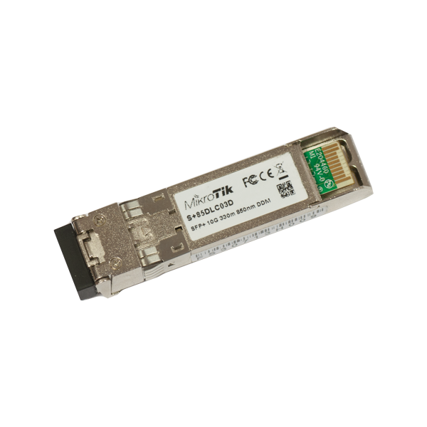 Modul SFP+ 10G MM 300m 850nm Dual LC-connector - Mikrotik S+85DLC03D - 1