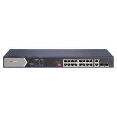 Switch 20 porturi Gigabit fara management, Hi PoE, 2 x RJ45, 2 x SFP 225W - HIKVISION DS-3E0520HP-E - 1
