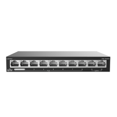 Switch 8 porturi PoE, 2 porturi uplink RJ45 - UNV NSW2020-10T-POE-IN - 1