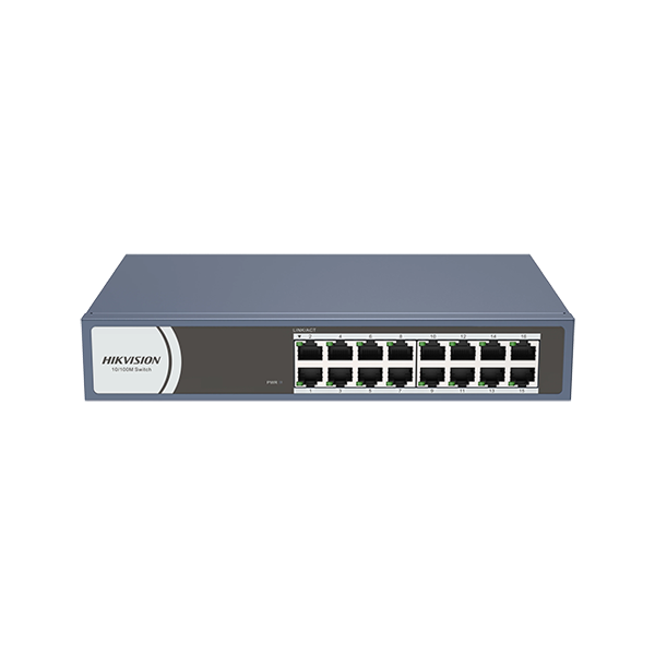 Switch 16 porturi 10/100 Mbps RJ45 - HIKVISION DS-3E0116R-O - 1