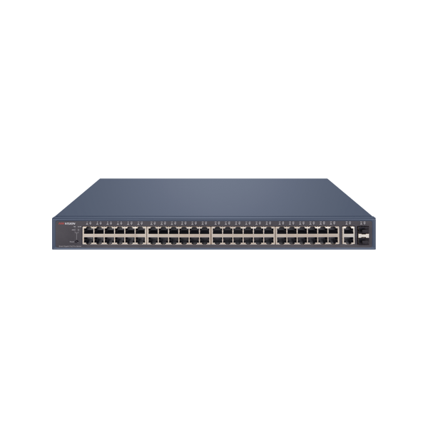 Switch 48 porturi Gigabit PoE, 2 porturi Gigabit RJ45, 2 x SFP, SMART Management - HIKVISION DS-3E15 - 1