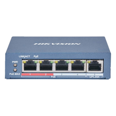 Switch 4 porturi 100 Mb PoE, 1 port uplink RJ45 100 Mb, SMART Management - HIKVISION DS-3E1105P-EI-M - 1