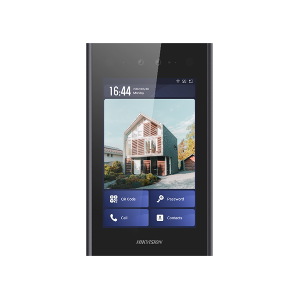 Videointerfon TCP/IP, 8' touch screen, recunoastere faciala - HIKVISION DS-KD9403-E6 - 1