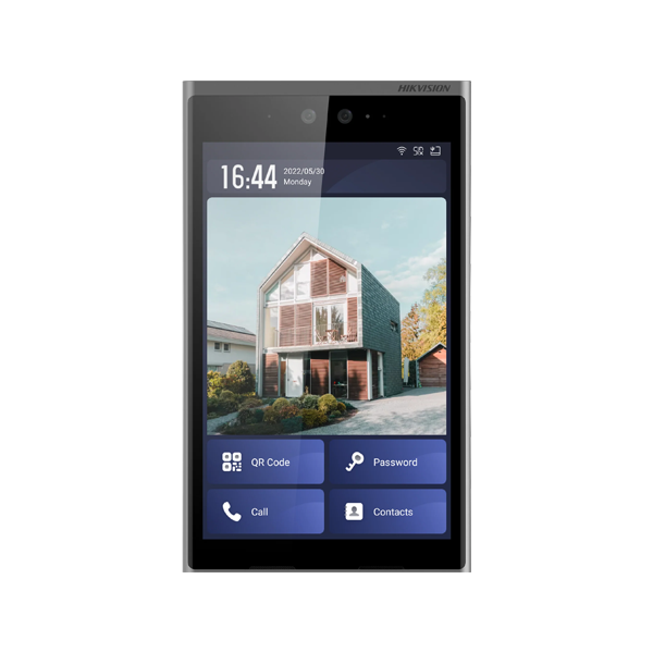 Videointerfon TCP/IP, 10.1' touch screen, recunoastere faciala, IK07 - HIKVISION DS-KD9633-E6 - 1