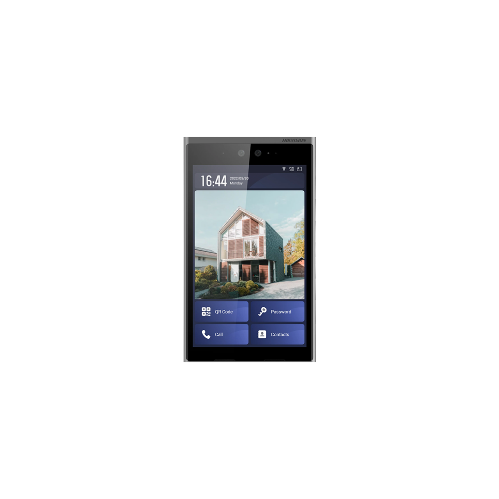 Videointerfon TCP/IP, 10.1' touch screen, recunoastere faciala, IK07 - HIKVISION DS-KD9633-E6 - 1