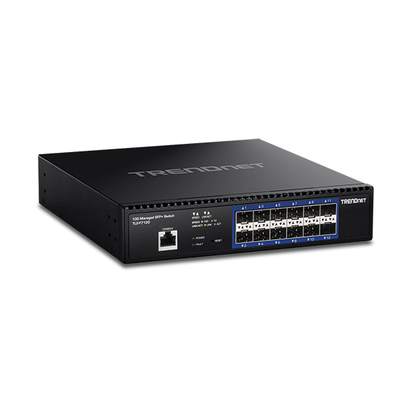 Switch 12 porturi SFP+ 1/10G, 1 x consola RJ45, management, 1U - TRENDnet TL2-F7120 - 1