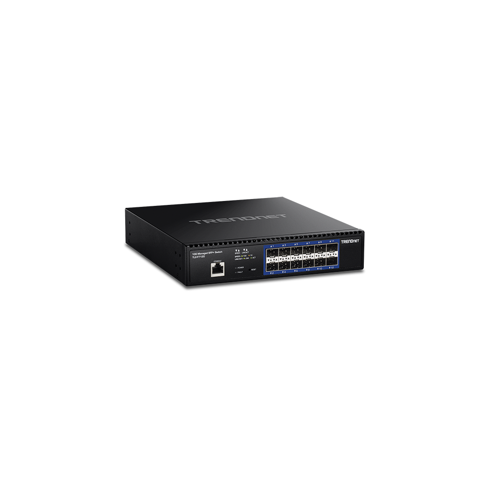 Switch 12 porturi SFP+ 1/10G, 1 x consola RJ45, management, 1U - TRENDnet TL2-F7120 - 1