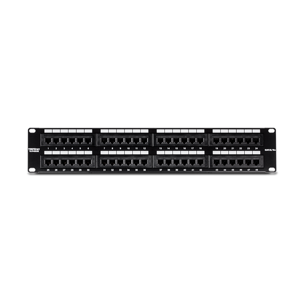 Patch Panel 48 porturi RJ45 UTP 19', Cat5/5e - TRENDnet TC-P48C5E - 1
