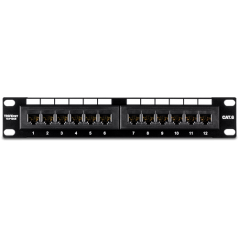 Patch Panel 12 porturi RJ45 UTP 10', Cat6 - TRENDnet TC-P12C6 - 1