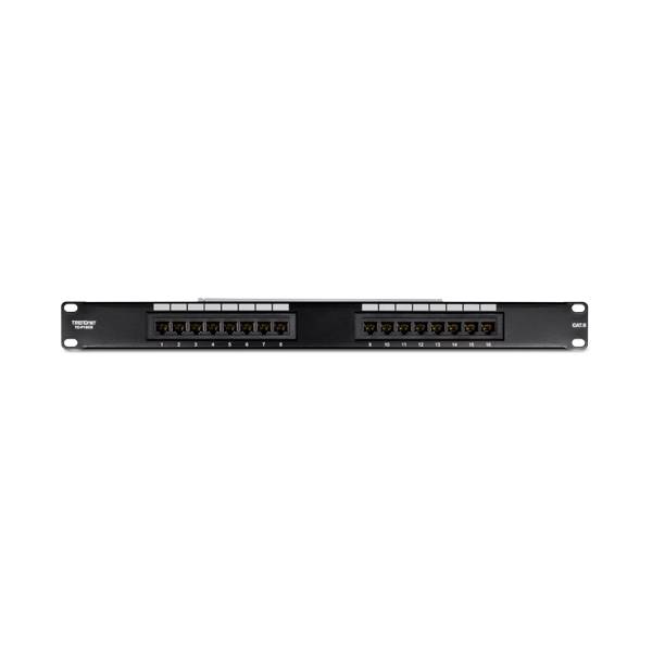 Patch Panel 16 porturi RJ45 UTP, Cat6 - TRENDnet TC-P16C6 - 1