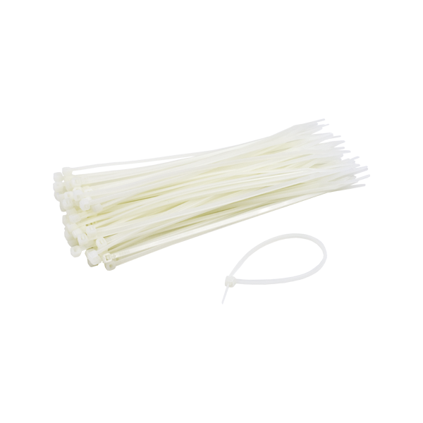 Coliere de plastic 200x3.6 mm, ALB, 100 buc TCP-200-3.6-W - 1