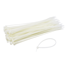 Coliere de plastic 200x3.6 mm, ALB, 100 buc TCP-200-3.6-W - 1