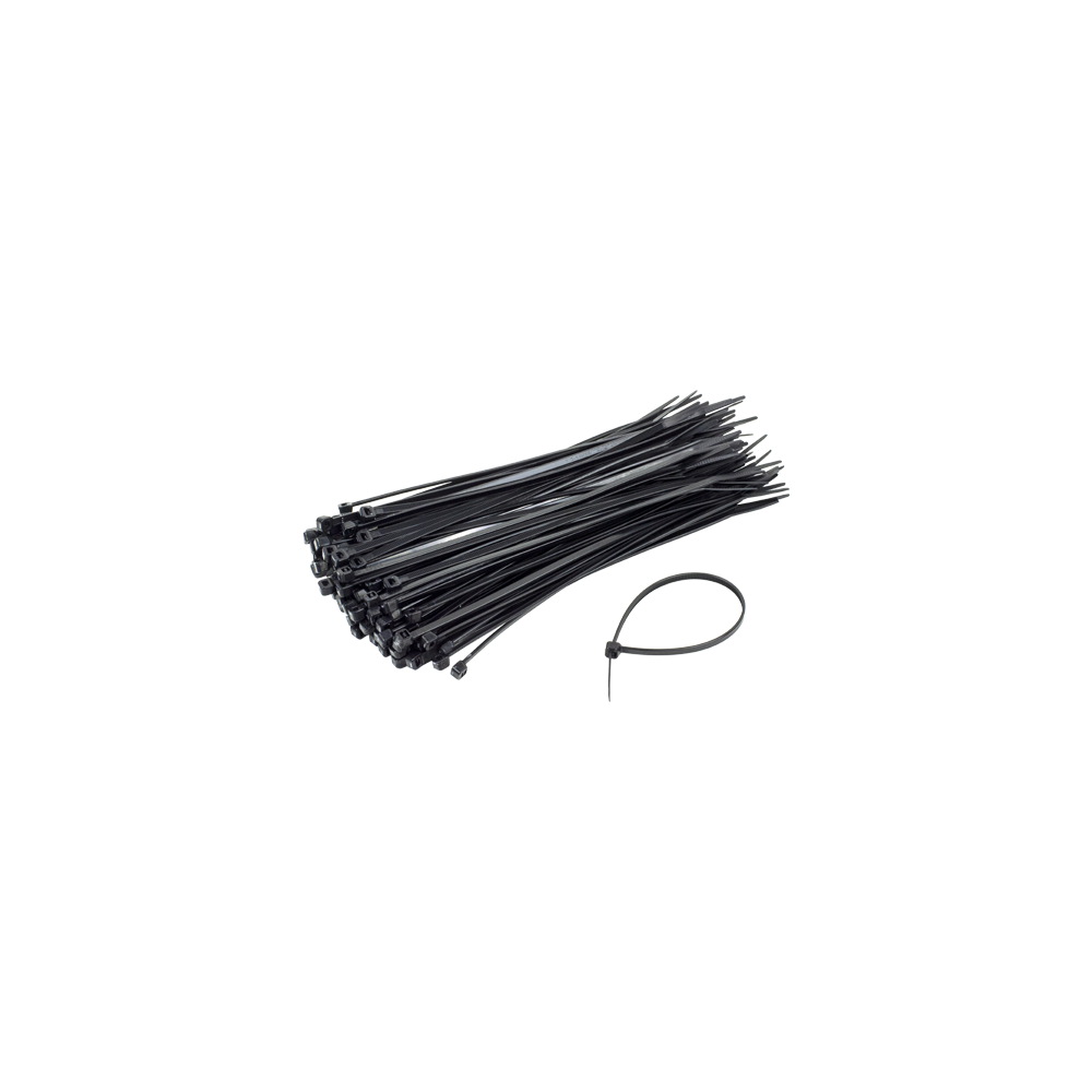 Coliere de plastic 300x3.6 mm, NEGRU, 100 buc TCP-300-3.6-B - 1