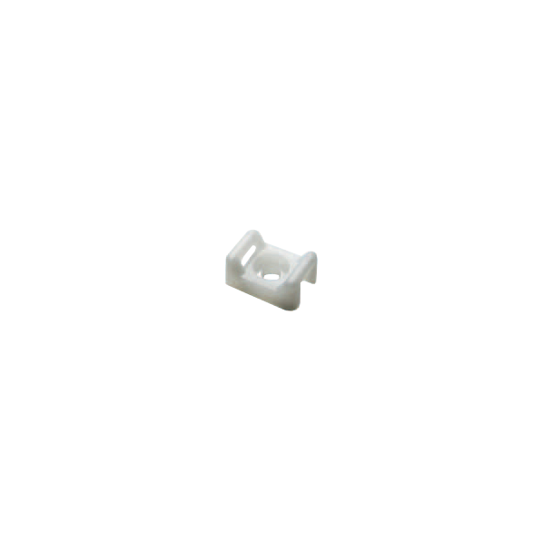 Suport plastic prindere coliere, ALB, 23x16x10 mm, 100 buc TAC-2-W - 1